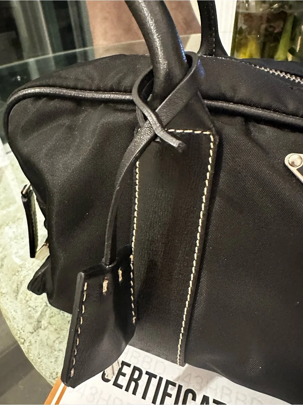 Authentic Prada Black Nylon Shoulder Bag w/ Lock - Iconic Designer Tote - Picture 4 of 15